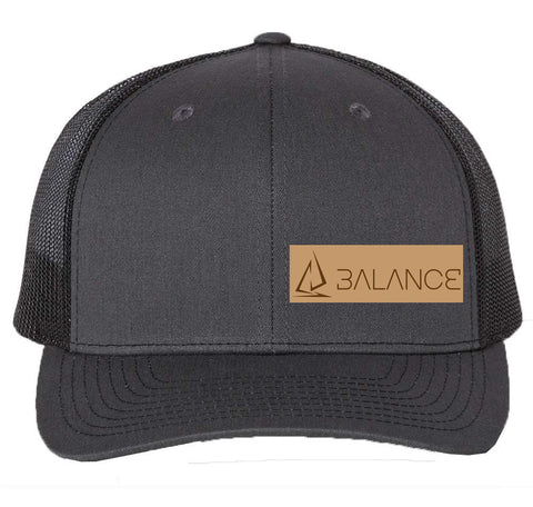 Structured Leather Patch Hat